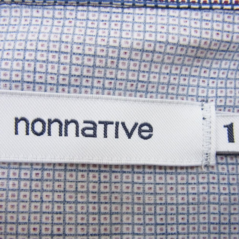 nonnative ノンネイティブ 17SS NN-S3104 TOURIST SHIRT COTTON BROAD GEOMETRICPRINT ツーリストシャツ コットンブロード 幾何学模様プリント ネイビー系 1【中古】