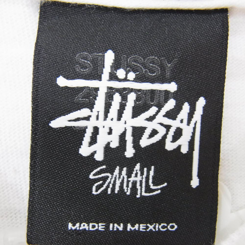 mastermind JAPAN マスターマインドジャパン STUSSY ステューシー SSリンク スカルボーン ロゴプリント ダブルネーム 半袖 Tシャツ ホワイト系 S【美品】【中古】