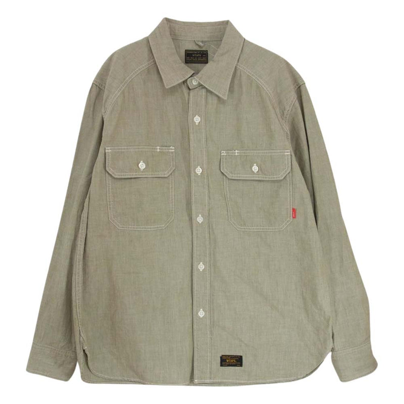 WTAPS ダブルタップス 17AW 172WVDT-SHM04 SEAGULL SHIRT CHAMBRAY シーガル シャンブレー シャツ ベージュ系 2【中古】