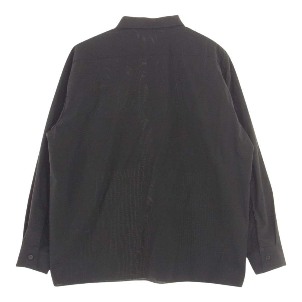 COOTIE クーティー Polyester Twill Work L/S Shirt ポリエステル×ツイル 長袖 ワークシャツ ブラック系【中古】