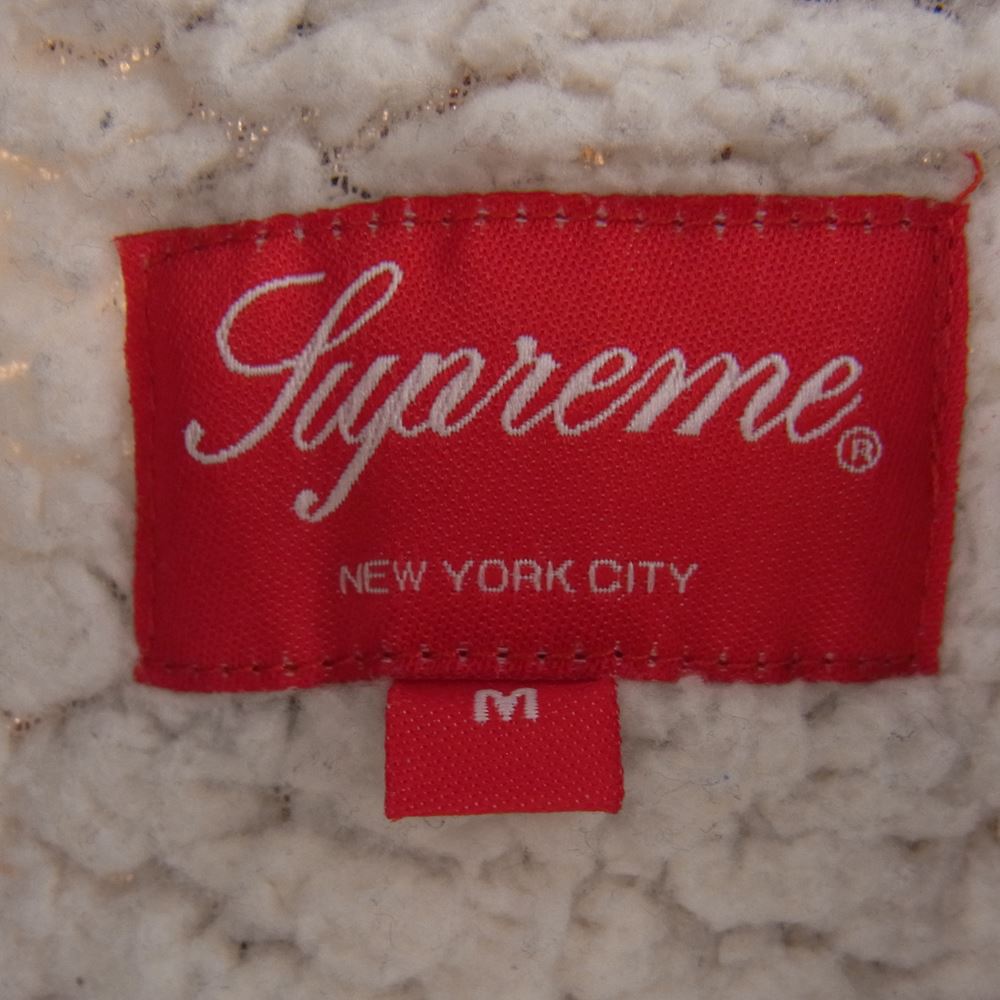 Supreme シュプリーム 15AW Flannel Sherpa Shirt フランネル シェルパ シャツ チェック 裏ボア ジャケット M【中古】