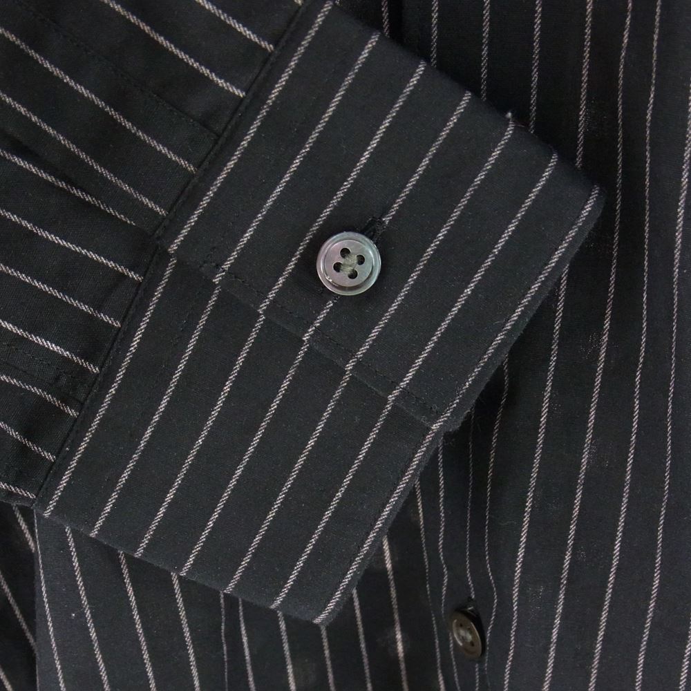 Supreme シュプリーム 16SS S4SS16 × COMME des GARCONS コムデギャルソン ストライプ ドット 切替 シャツ ブラック系 S【中古】