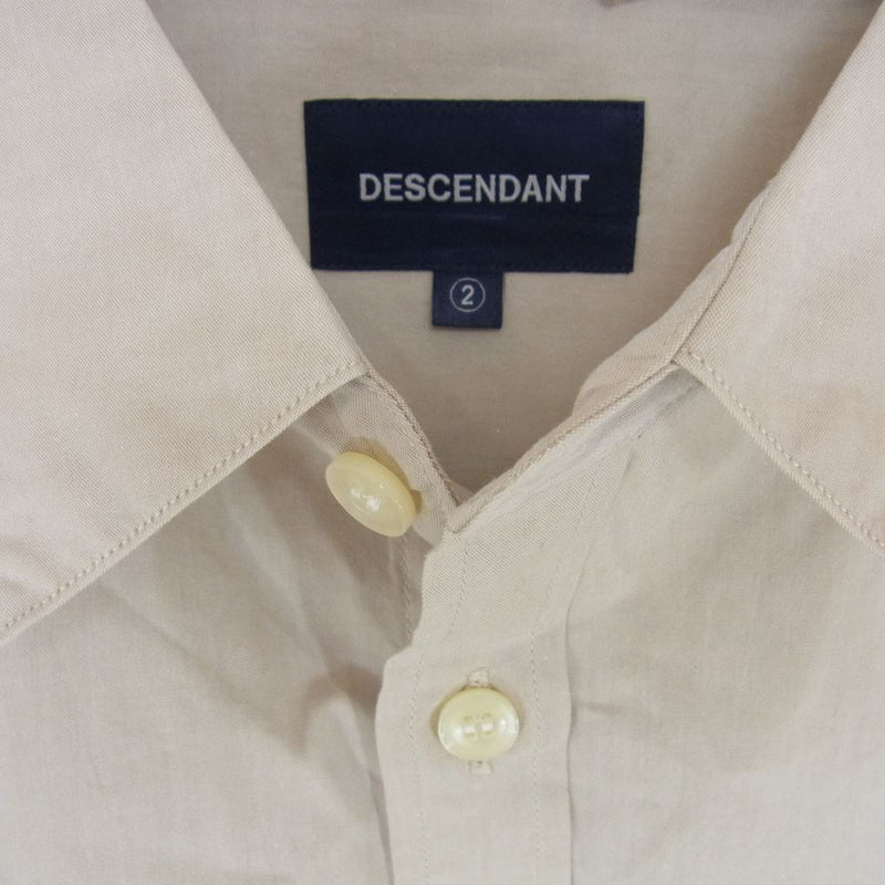 DESCENDANT ディセンダント DAWSON CHAMBRAY LS SHIRT FULL カシャロ刺繍 レギュラーカラー 長袖 シャツ ベージュ系 2【中古】