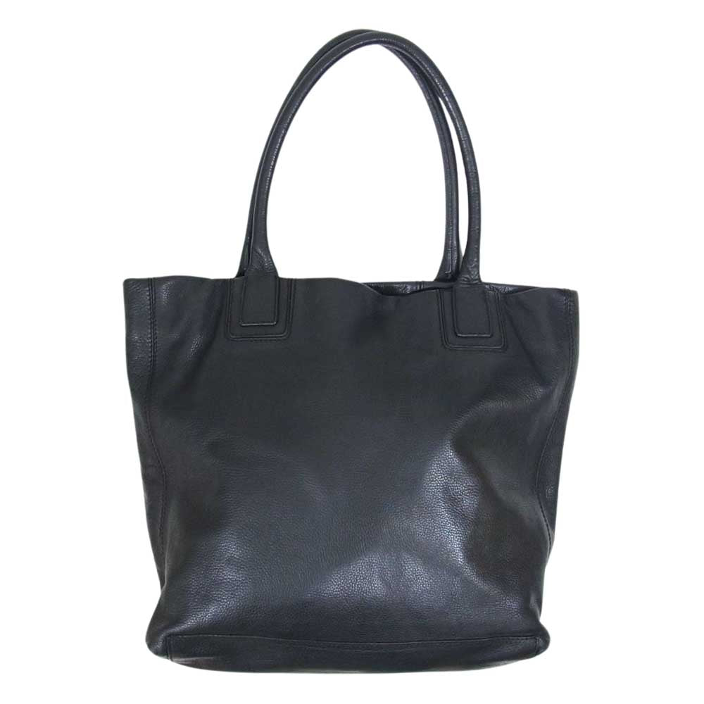 チヴィディーニ ミラーチャーム付き マルチ ジップポケット レザー トートバッグ ブラック系【中古】