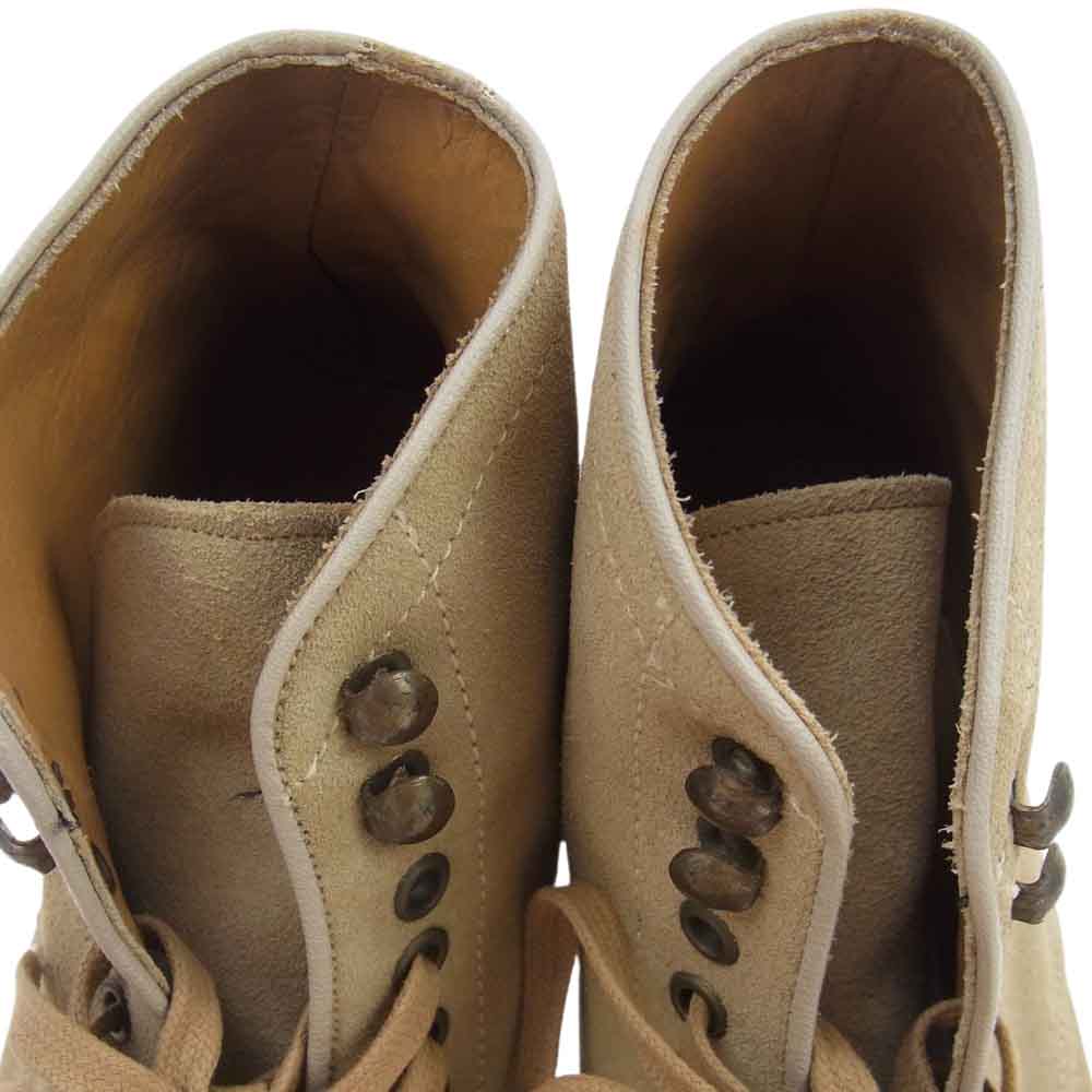 カミナンド スエード プレーントゥ ブーツ ライトブラウン系 8【中古】