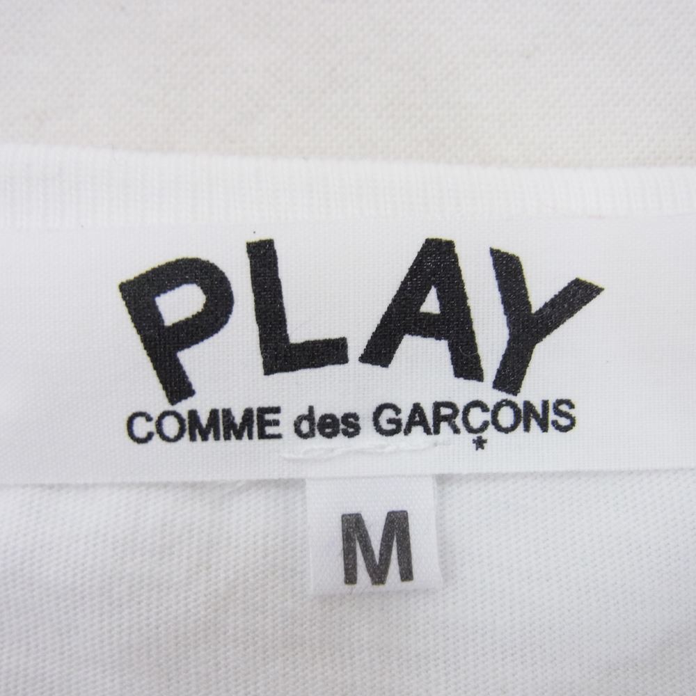 PLAY COMME des GARCONS プレイコムデギャルソン AD2009 AZ-T095 ビッグロゴプリント クルーネック 半袖 Tシャツ ホワイト系 M【中古】