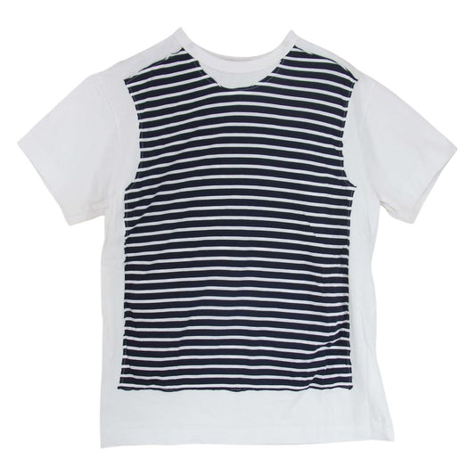 COMME des GARCONS コムデギャルソン AD2013 IK-T019 GOOD DESIGN SHOP グッドデザインショップ別注 ボーダー切替 クルーネック 半袖 Tシャツ ホワイト系 ブラック系 M【中古】