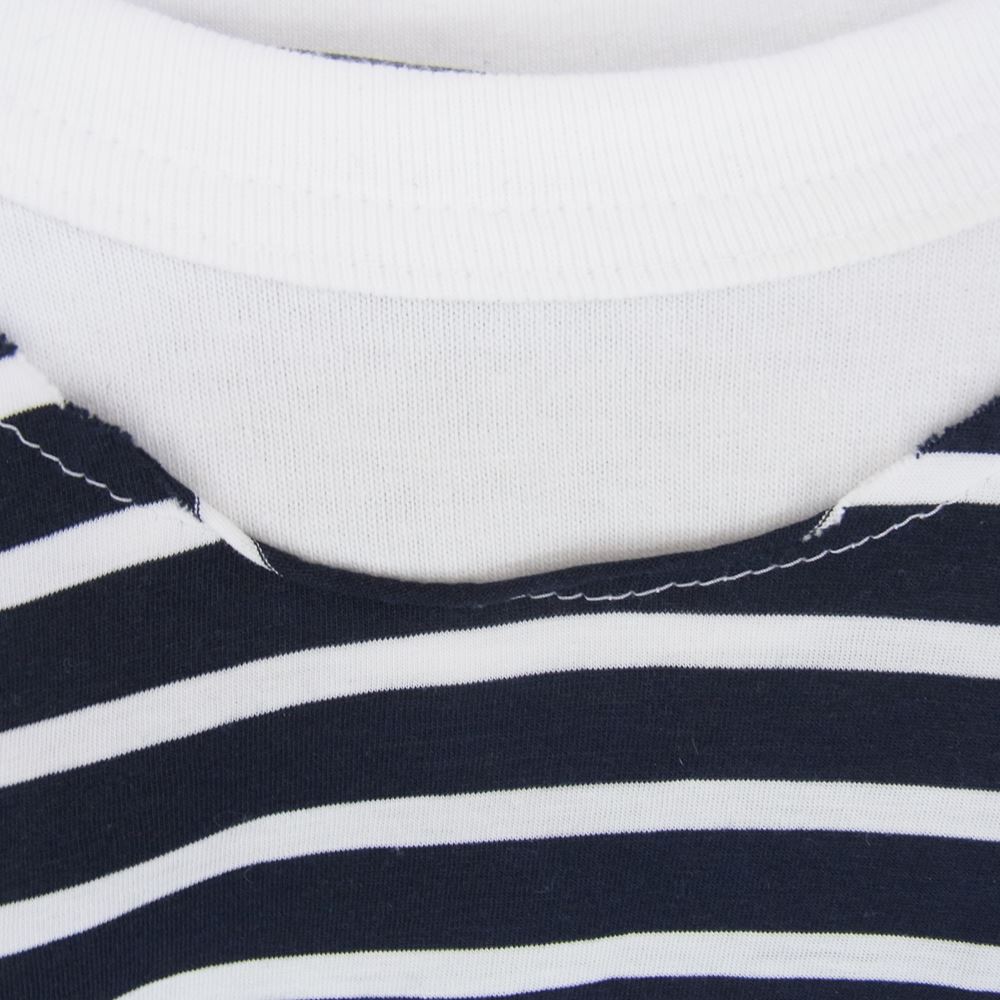 COMME des GARCONS コムデギャルソン AD2013 IK-T019 GOOD DESIGN SHOP グッドデザインショップ別注 ボーダー切替 クルーネック 半袖 Tシャツ ホワイト系 ブラック系 M【中古】