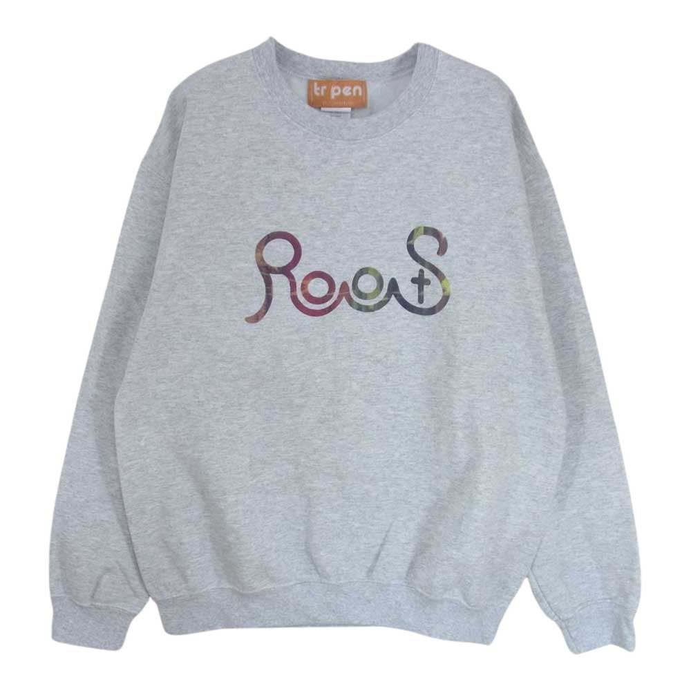 ティーアールサスペンション RootS CREW NECK SWEAT プリント クルーネック スウェット トレーナー グレー グレー系 M【中古】