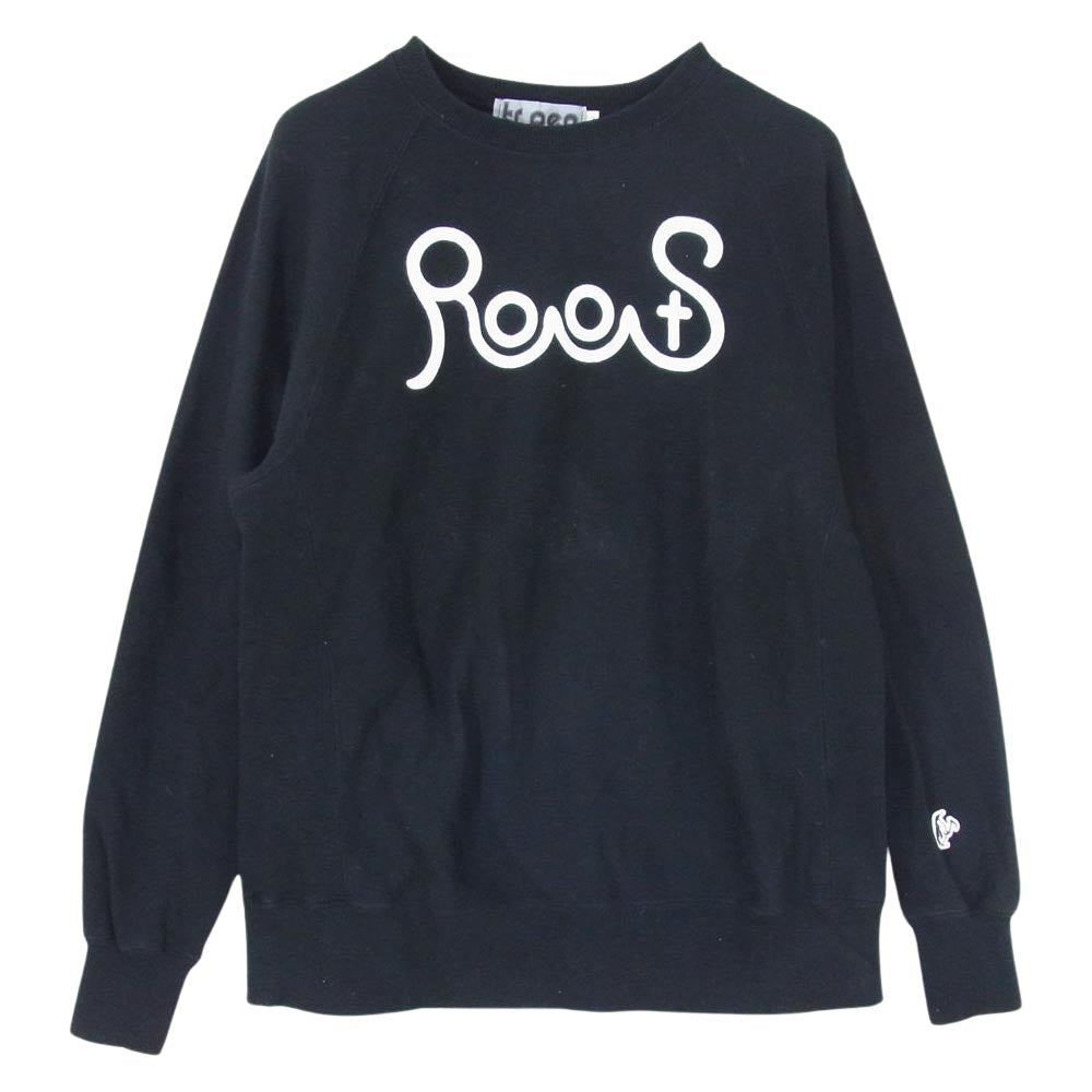 ティーアールサスペンション RootS CREW NECK SWEAT プリント クルーネック スウェット トレーナー ブラック ブラック系 M【中古】