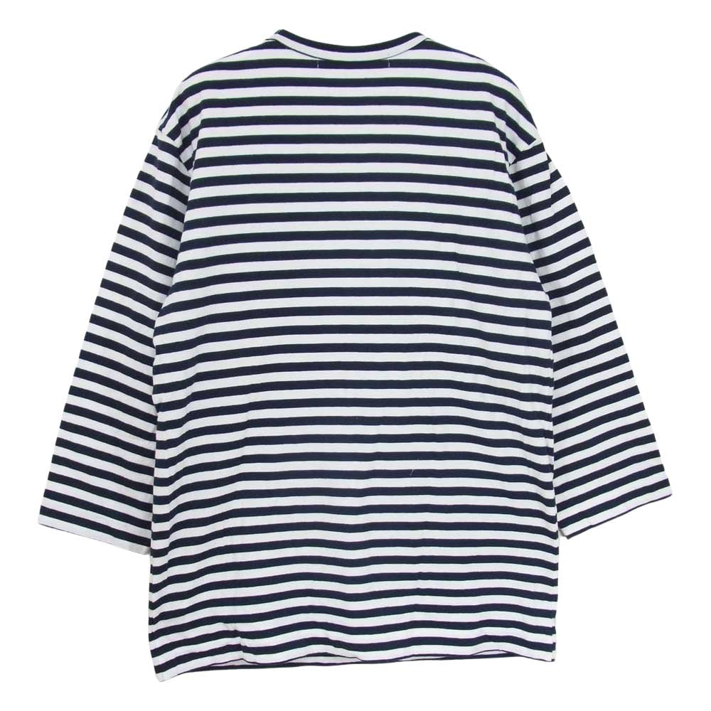 COMME des GARCONS コムデギャルソン AD2013 IK-T018 GOOD DESIGN SHOP グッドデザインショップ別注 ボーダー ドッキング ポケット付き 七分袖 Tシャツ レッド系 ホワイト系 M【中古】