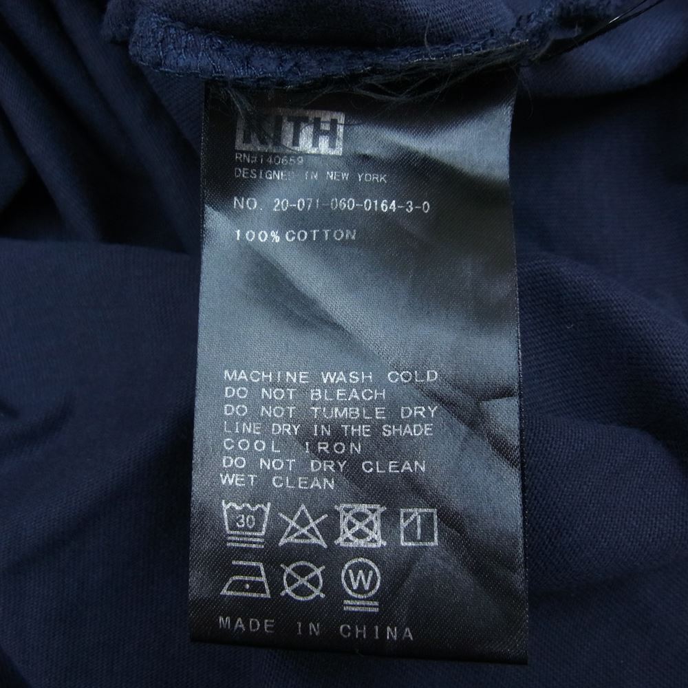 キス 20-071-060-0164-3-0 ロゴ クルーネック 半袖 Tシャツ ネイビー系 XL【中古】