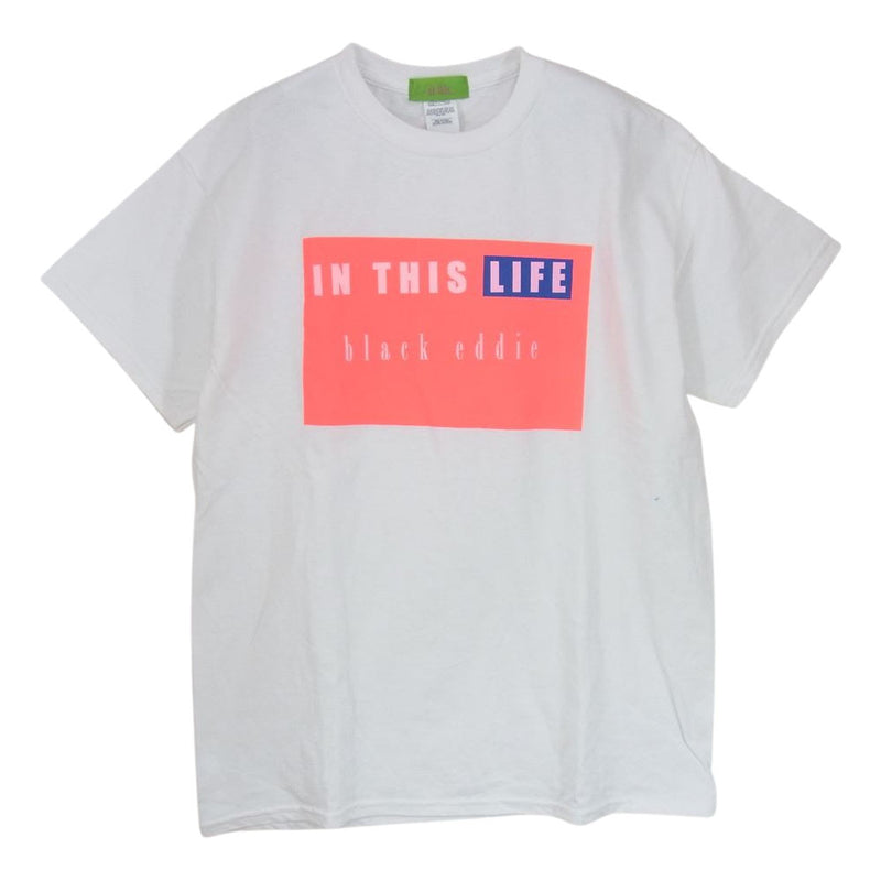 ブラックアンドエディ プリント Tシャツ IN THIS LIFE ホワイト系 M【中古】