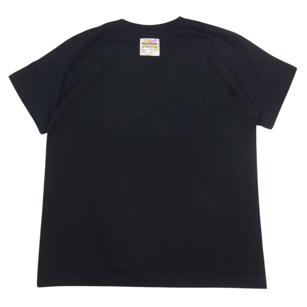 シャンティ ノーコーヒー NO COFFEE plantica SO SHANTii ロゴ プリント 半袖 Tシャツ ブラック ブラック系 M【中古】