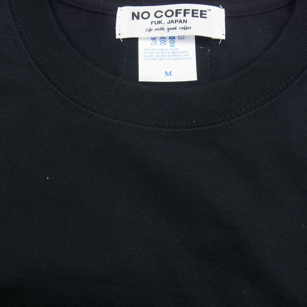 シャンティ ノーコーヒー NO COFFEE plantica SO SHANTii ロゴ プリント 半袖 Tシャツ ブラック ブラック系 M【中古】