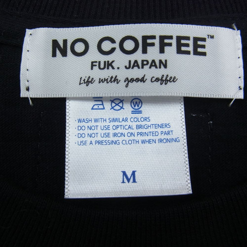 シャンティ ノーコーヒー NO COFFEE plantica SO SHANTii ロゴ プリント 半袖 Tシャツ ブラック ブラック系 M【中古】