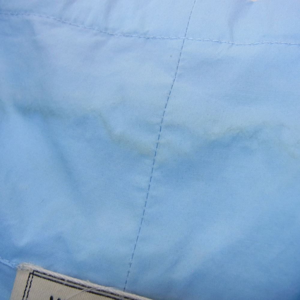 MAISON KITSUNE メゾンキツネ EU00602WC0011 zip up cotton top ハーフ ジップアップ コットン 半袖 シャツ ロゴ刺繍 ブルー系 M【中古】