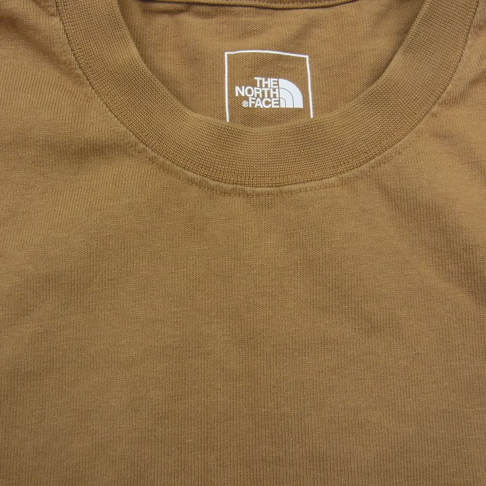 THE NORTH FACE ノースフェイス NT32244 L/S HEAVY COTTON TEE ヘビーコットン Tシャツ ロングスリーブ ロンT 長袖 ブラウン系 S【中古】