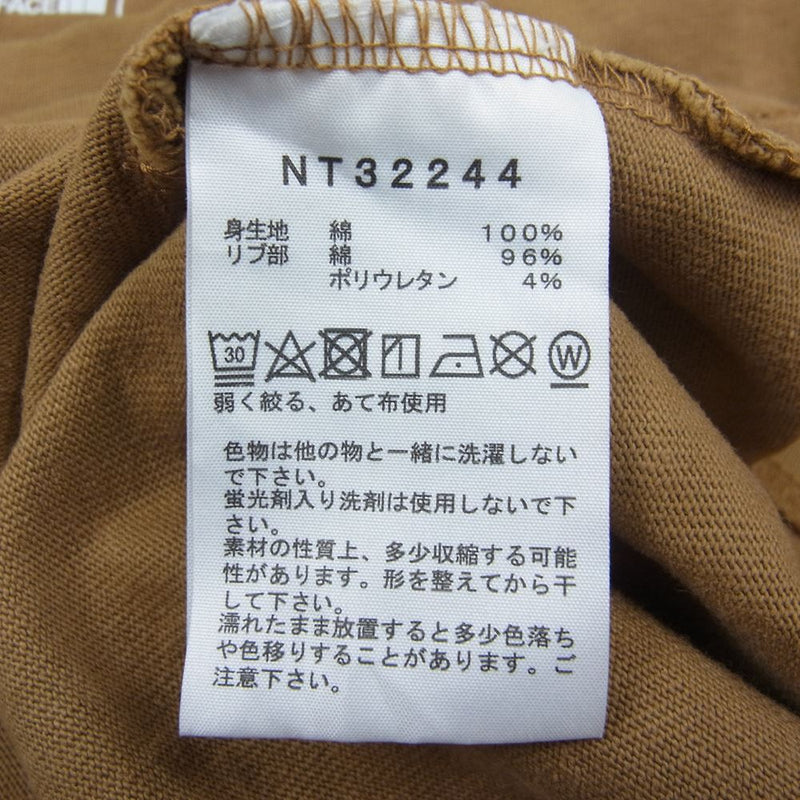 THE NORTH FACE ノースフェイス NT32244 L/S HEAVY COTTON TEE ヘビーコットン Tシャツ ロングスリーブ ロンT 長袖 ブラウン系 S【中古】