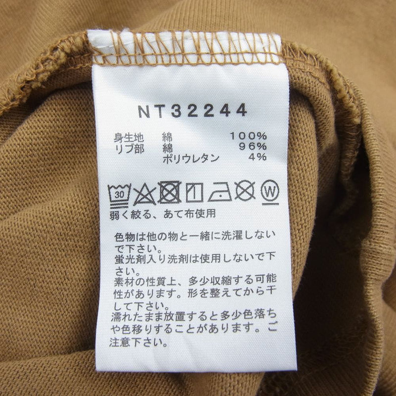 THE NORTH FACE ノースフェイス NT32244 L/S HEAVY COTTON TEE ヘビーコットン Tシャツ ロングスリーブ ロンT 長袖 ブラウン系 S【中古】