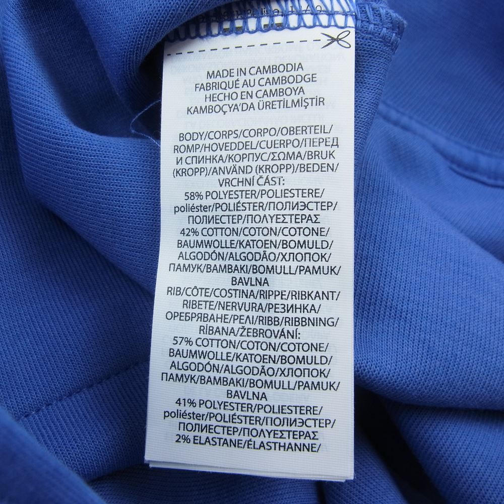 ポロラルフローレンのフーディ ブルー コットン フリース フルジップ フーディ