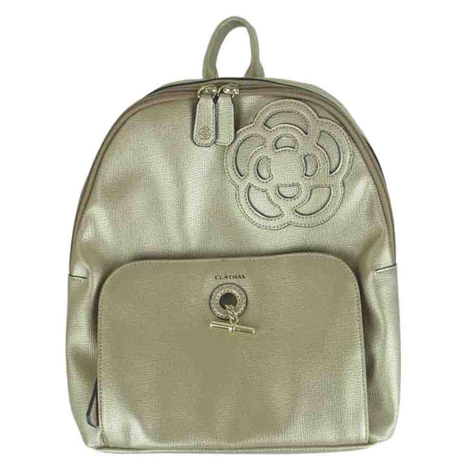 クレイサス カメリア バックパック リュック ゴールド系 メタリックカラー系【中古】