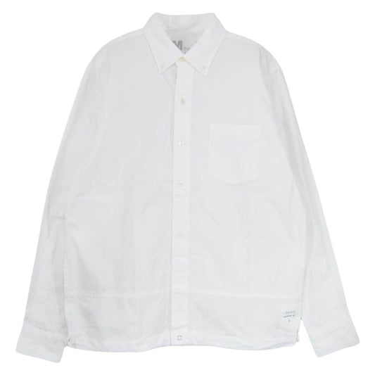 デニムバイヴァンキッシュ 裾ドローコード オックスフォード ボタンダウン 長袖シャツ ホワイト系 M【中古】
