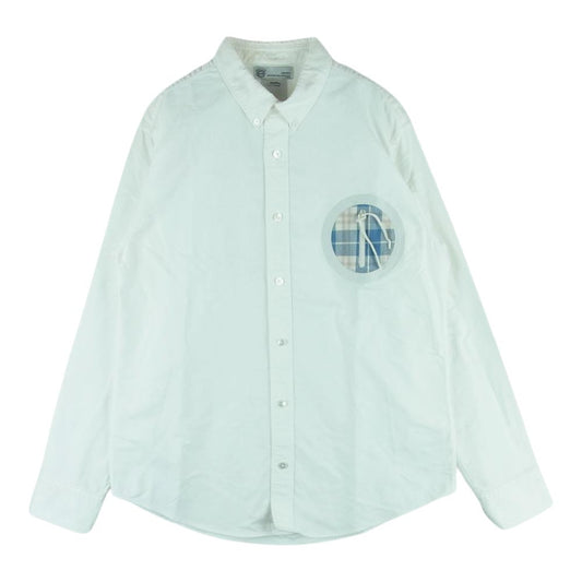 VISVIM ビズビム 0114205011006 チェックポケット オックスフォード ボタンダウン 長袖 シャツ ホワイト系 2【中古】