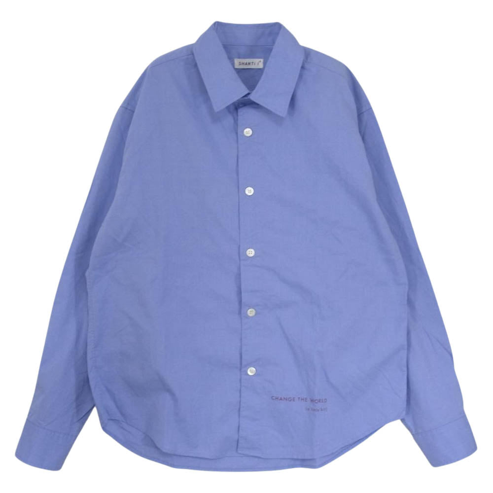 シャンティ CHANGE THE WORLD a little bit サックスブルー 長袖シャツ ブルー系 S【中古】