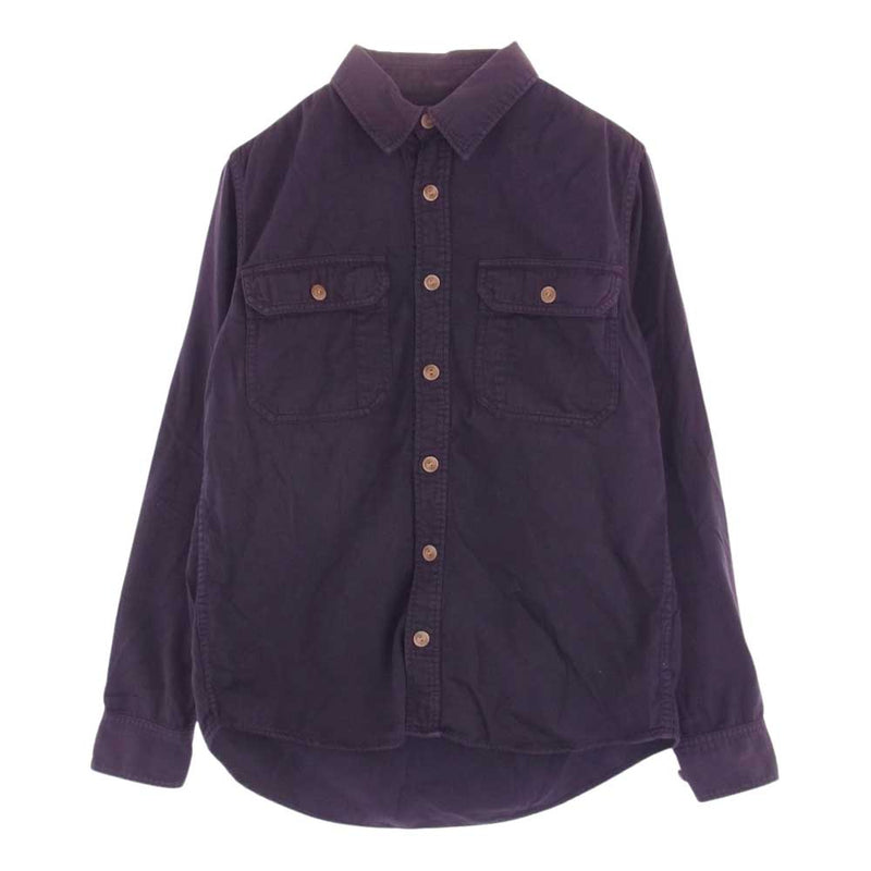 VISVIM ビズビム 0116205011021 BLACK ELK SHIRT ウッドボタン 長袖 シャツ コットン 日本製 ダークネイビー系 2【中古】