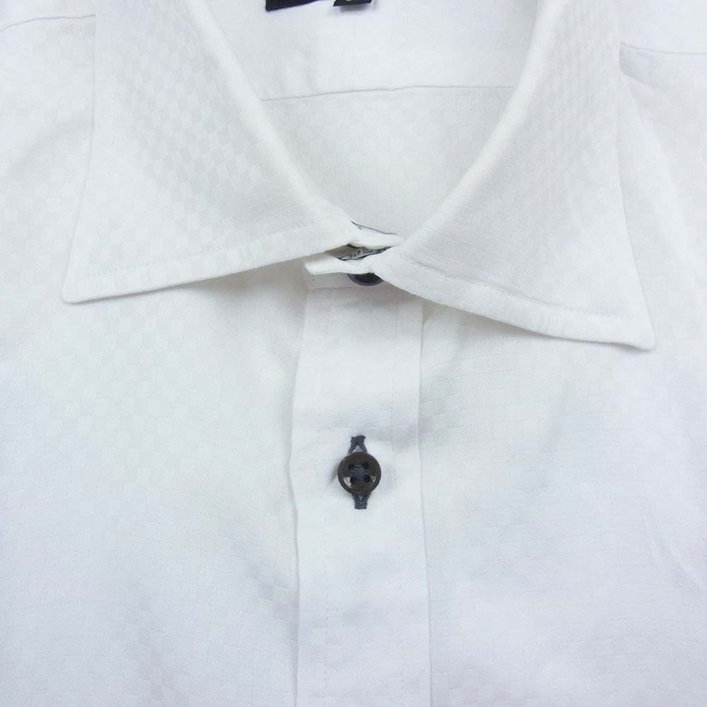BURBERRY BLACK LABEL バーバリーブラックレーベル ワイドカラーシャツ ホワイト系 38【中古】