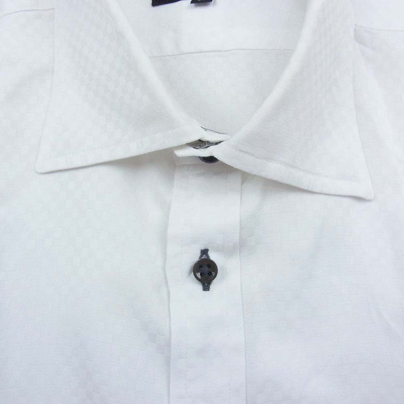 BURBERRY BLACK LABEL バーバリーブラックレーベル ワイドカラーシャツ ホワイト系 38【中古】