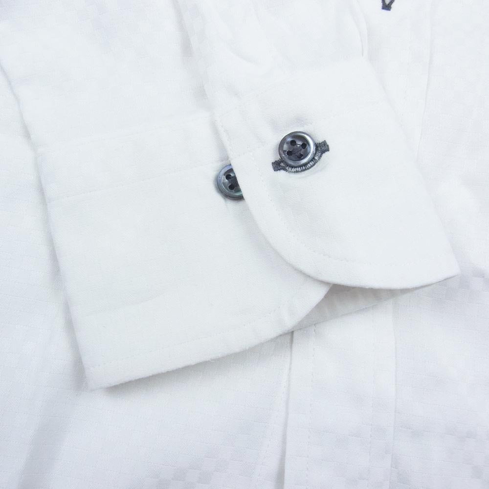 BURBERRY BLACK LABEL バーバリーブラックレーベル ワイドカラーシャツ ホワイト系 38【中古】