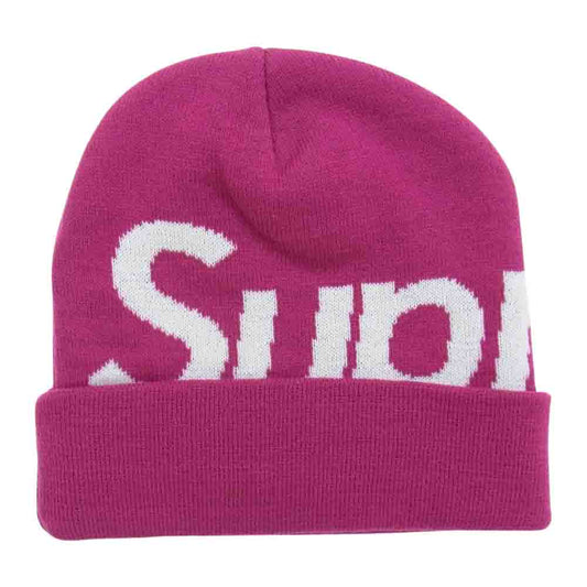 Supreme シュプリーム Big Logo Beanie ビッグロゴビーニー ニットキャップ ピンク系【中古】