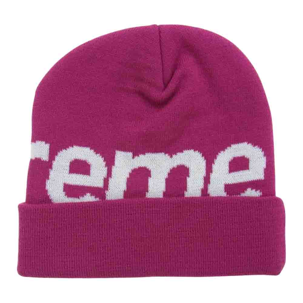 Supreme シュプリーム Big Logo Beanie ビッグロゴビーニー ニットキャップ ピンク系【中古】