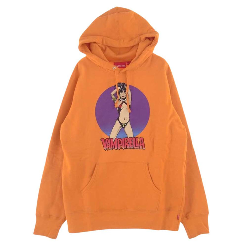 Supreme シュプリーム 17AW Vampirella Hooded Sweatshirt ヴァンピレラ フーデッド スウェットシャツ パーカー プリント オレンジ系 M【中古】