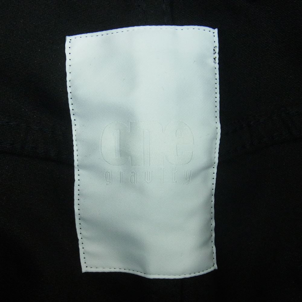 ONE GRAVITY ワングラビティ 23SS 31-234-07-020053 Tapered Track Pants モンスター ラバー ストレッチ トラック パンツ ジーンズ ブラック系 L【新古品】【未使用】【中古】