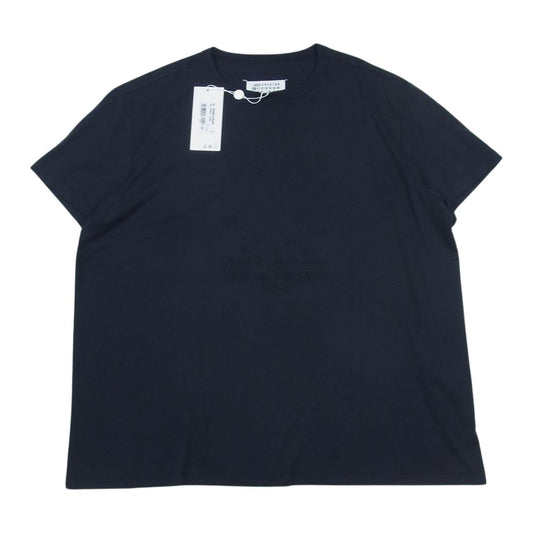 MAISON MARGIELA メゾンマルジェラ 23SS S50GC0684 カレンダーロゴ刺繍 クルーネック 半袖 Tシャツ ダークネイビー系 XL【新古品】【未使用】【中古】