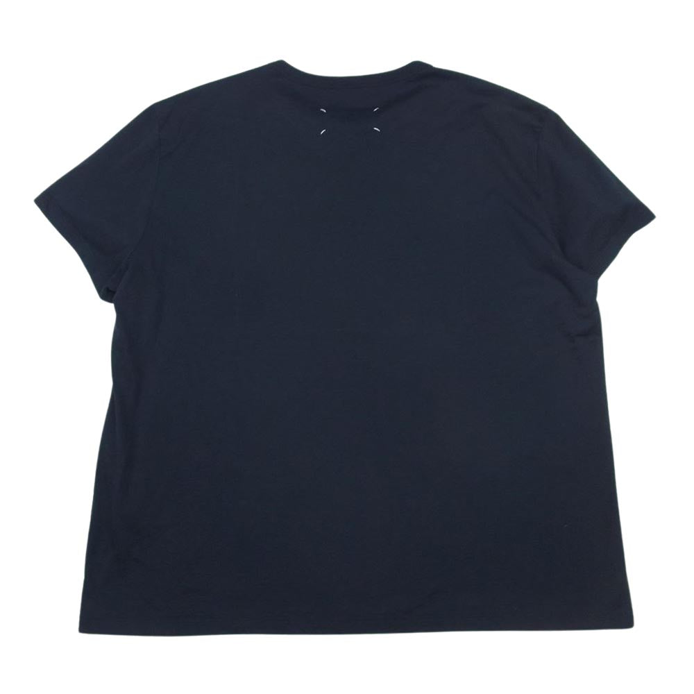 MAISON MARGIELA メゾンマルジェラ 23SS S50GC0684 カレンダーロゴ刺繍 クルーネック 半袖 Tシャツ ダークネイビー系 XL【新古品】【未使用】【中古】