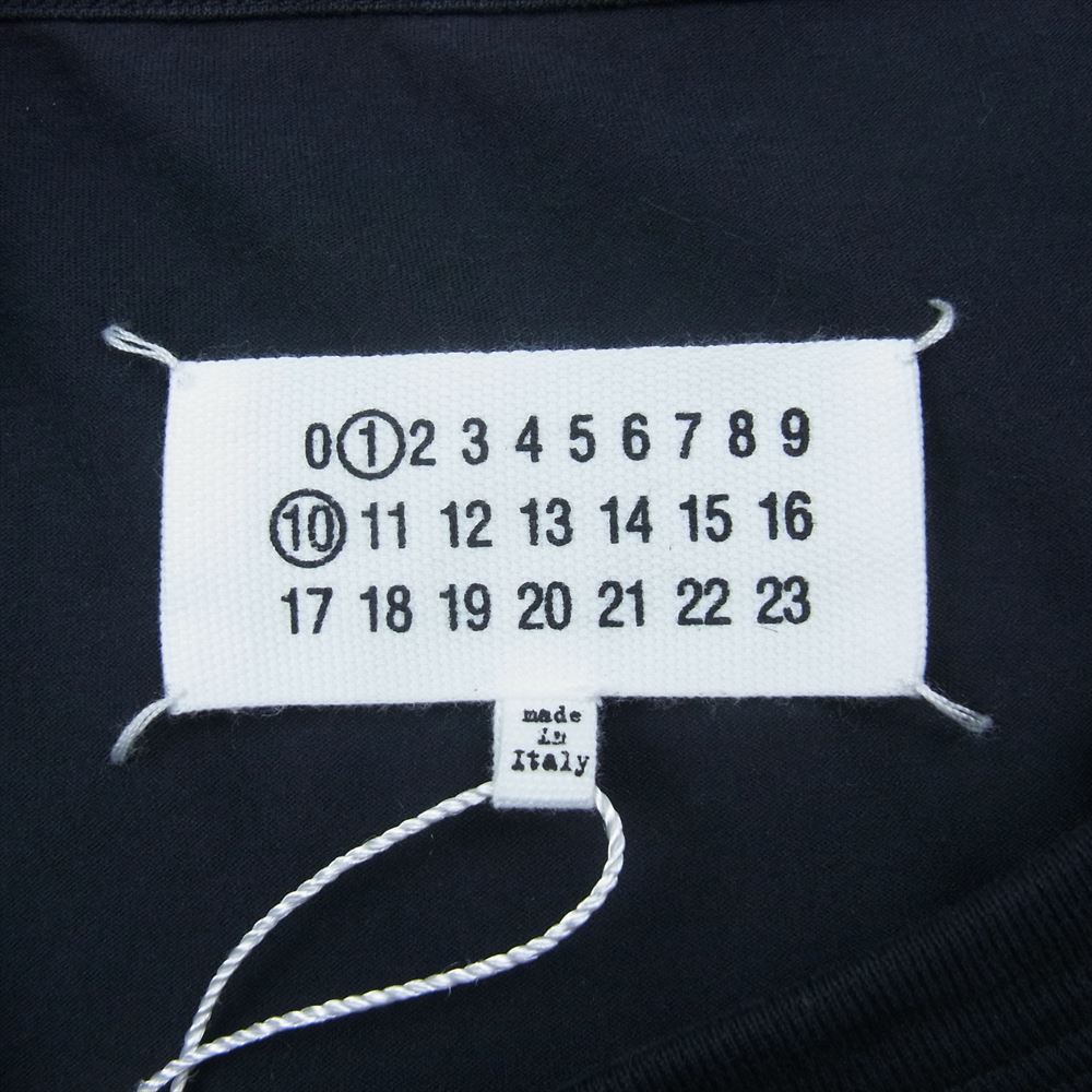 MAISON MARGIELA メゾンマルジェラ 23SS S50GC0684 カレンダーロゴ刺繍 クルーネック 半袖 Tシャツ ダークネイビー系 XL【新古品】【未使用】【中古】
