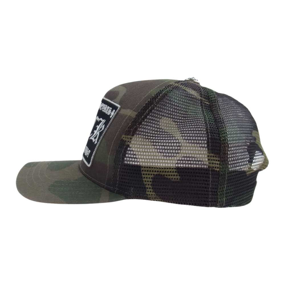 CHROME HEARTS クロムハーツ（原本無） TRUCKER CAP トラッカー キャップ ロゴ パッチ カモ カーキ系 マルチカラー系 OS 53-60【中古】