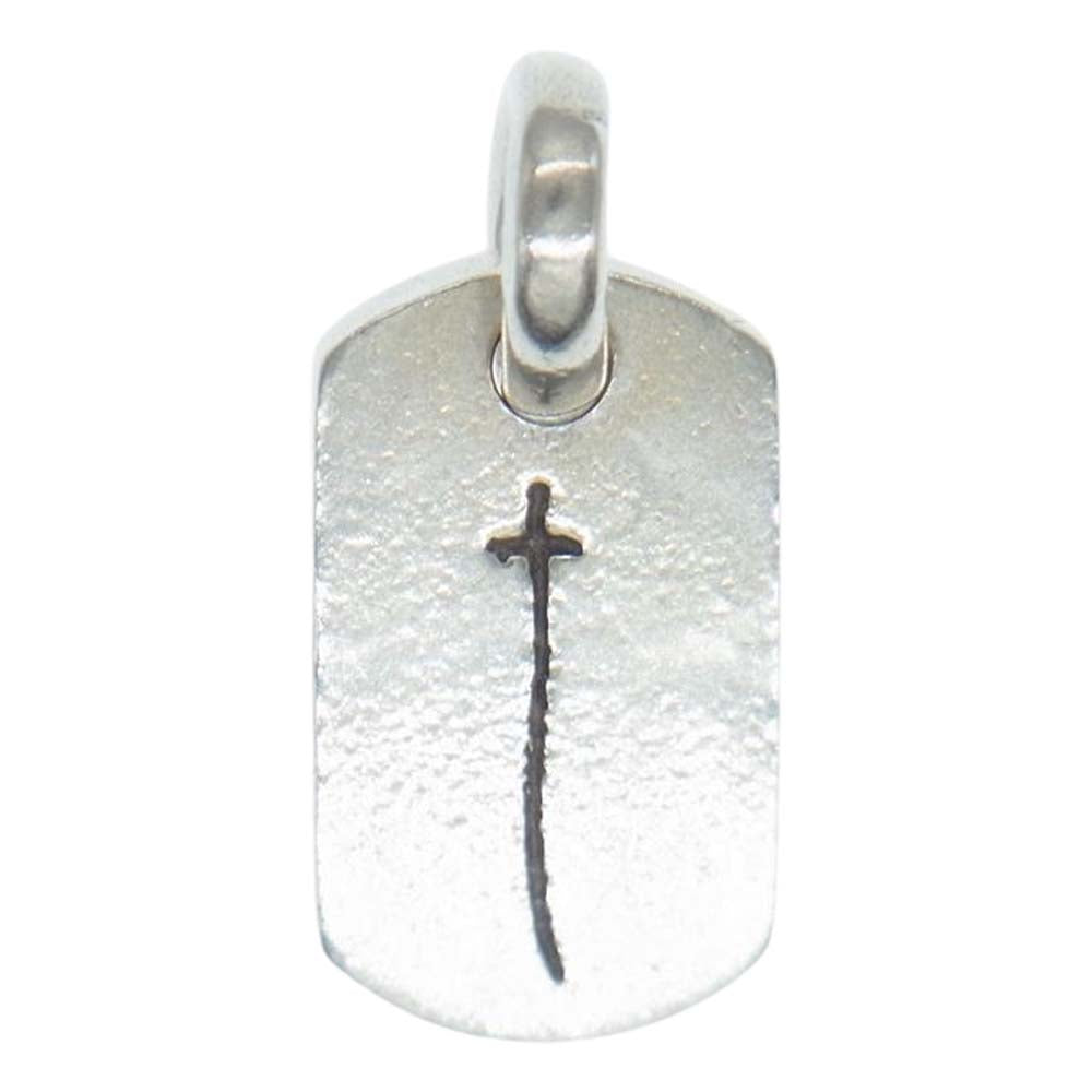 CHROME HEARTS クロムハーツ（原本無） 青山限定 D/T TNY RS CRS タイニー ドッグタグ RSクロス ペンダントトップ  シルバー系【中古】