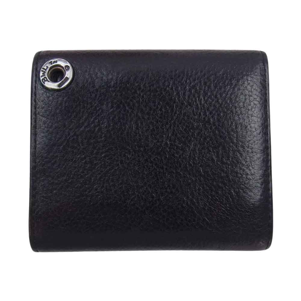 BILL WALL LEATHER ビルウォールレザー ギャランティ付属 TRIPLE FOLD WALLET 三つ折り財布 ブラック系【中古】