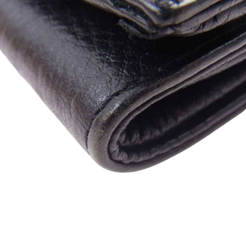 BILL WALL LEATHER ビルウォールレザー ギャランティ付属 TRIPLE FOLD WALLET 三つ折り財布 ブラック系【中古】
