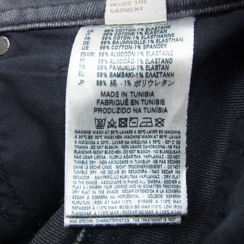 DIESEL ディーゼル 00T0010859X THOMMER スリム スキニー デニム パンツ ブラック系 W28【中古】