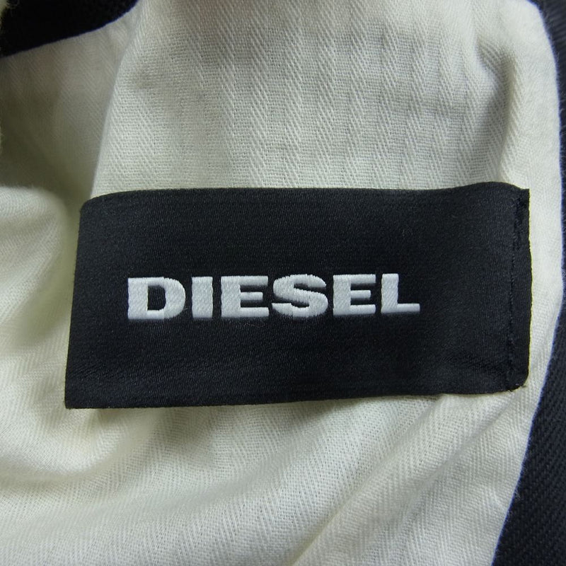 DIESEL ディーゼル デニムラペル ヴァージンウール テーラード ジャケット ブラック系 44【中古】