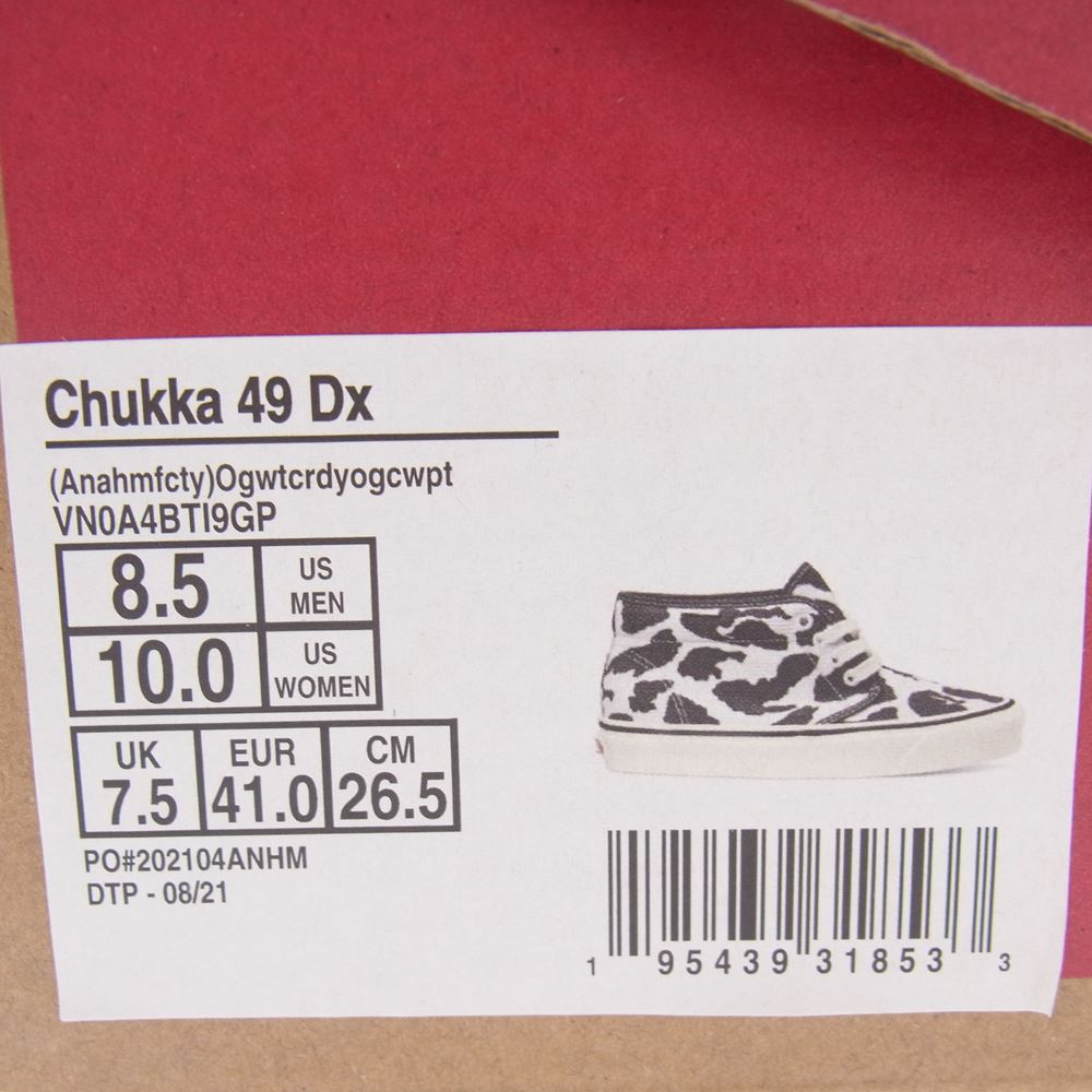 VANS バンズ VN0A4BTI9GP CHUKKA 49 DX　 ブラック系 ホワイト系 26.5cm【中古】