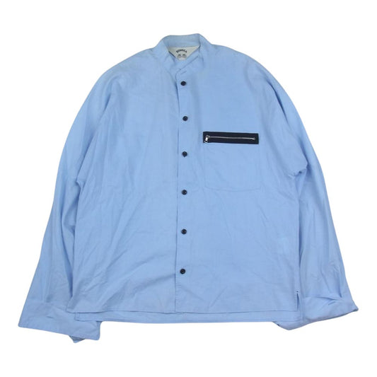 SUNSEA サンシー 18SS 18S17 COTTON BOMBER SHIRT コットン ボンバー シャツ 長袖 ブルー系 2【中古】