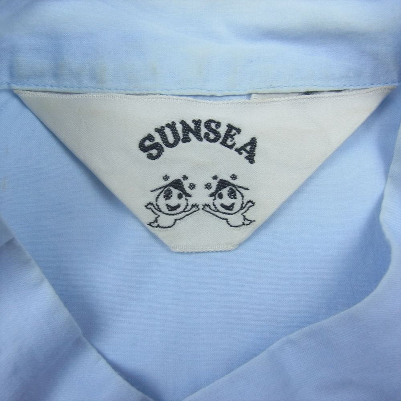 SUNSEA サンシー 18SS 18S17 COTTON BOMBER SHIRT コットン ボンバー シャツ 長袖 ブルー系 2【中古】