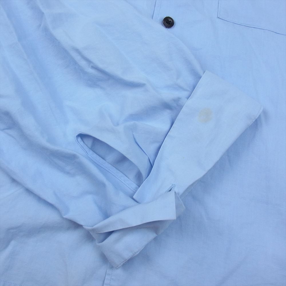 SUNSEA サンシー 18SS 18S17 COTTON BOMBER SHIRT コットン ボンバー シャツ 長袖 ブルー系 2【中古】